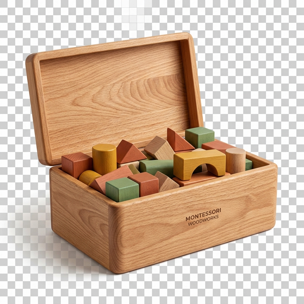 Caja de juguetes Montessori Azurita Play